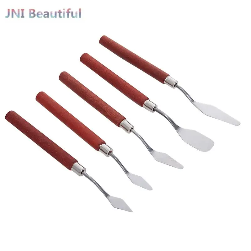 5pcs Stainless Steel Artist Painting Palette Knife Spatula Oil Painting