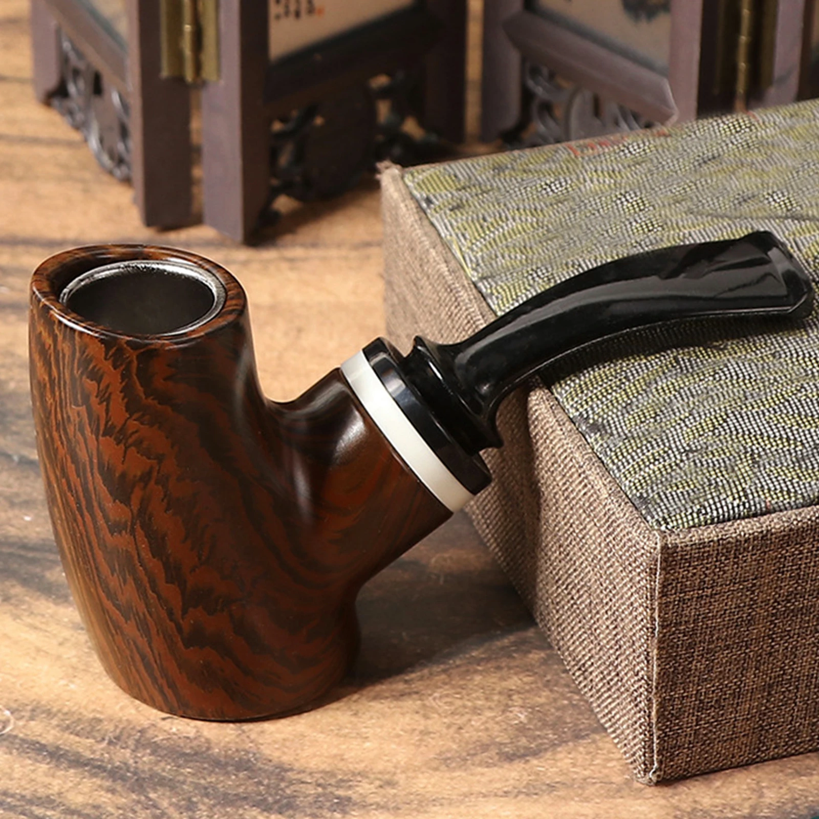1pc Resin Pipe, Removable Cleaning Filter Cigarette Holder, Smoking Pipe, Smoking Accessories, Men's Gift