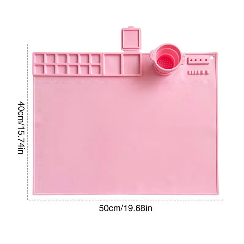 Set di tappetini per ptura in silicone Giocattoli da disegno per bambini Tappetino per graffi Montessori Set di tavolozze per acquerelli lavabili per il regalo del giorno dei bambini