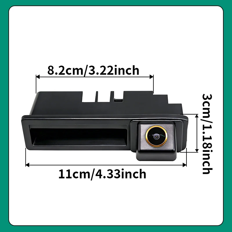 AHD 1080P 170 ° 아우디 A3 8P S3 8P A6 C6 4F S6 RS6 Q7 4L RS4 B7용 차량 트렁크 손잡이 후방 카메라 방수