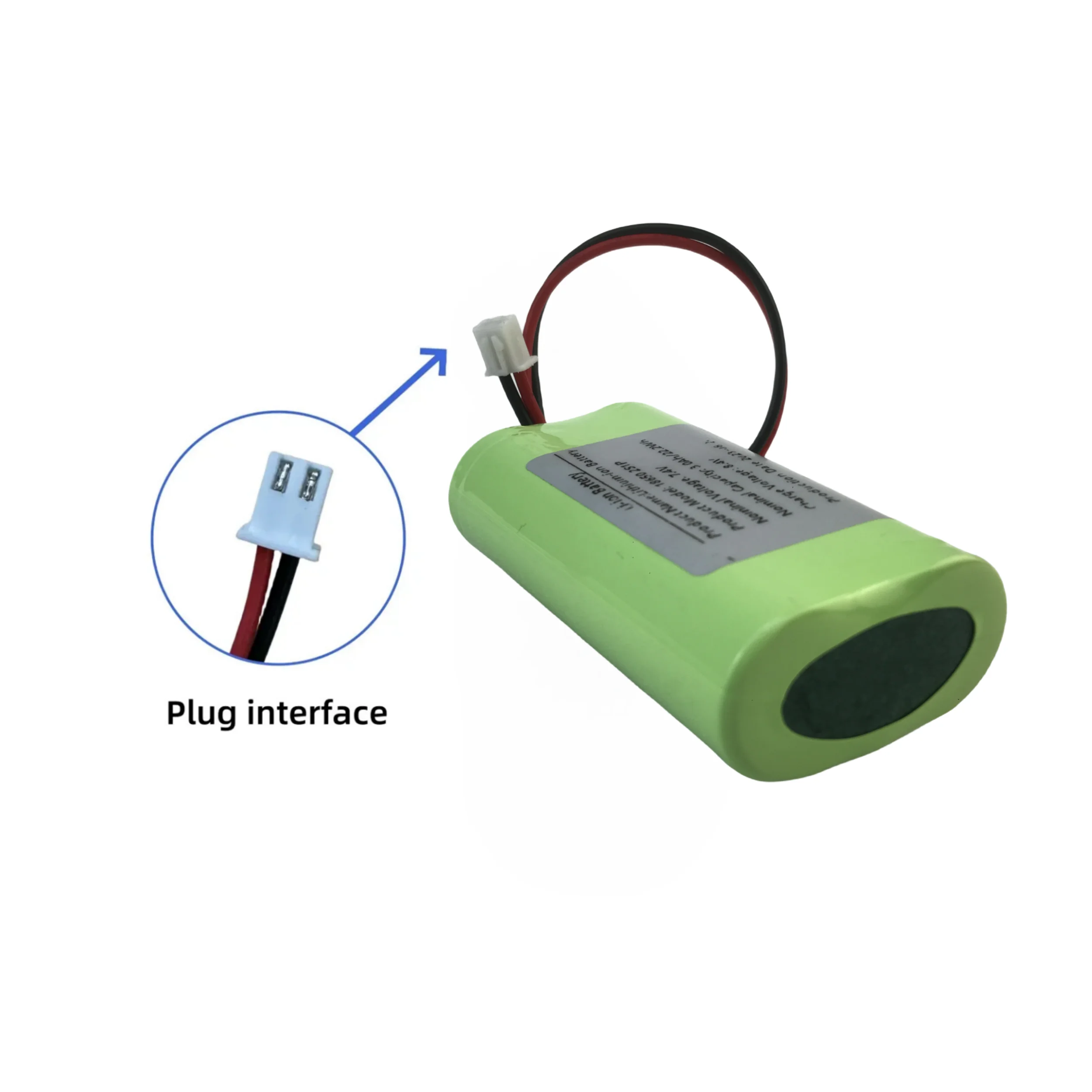 2S1P 18650 Rechargeable Li-ion Battery Pack 7.4V 300mah Suitable for Camera Electric Toy LED Lighting Backup Power