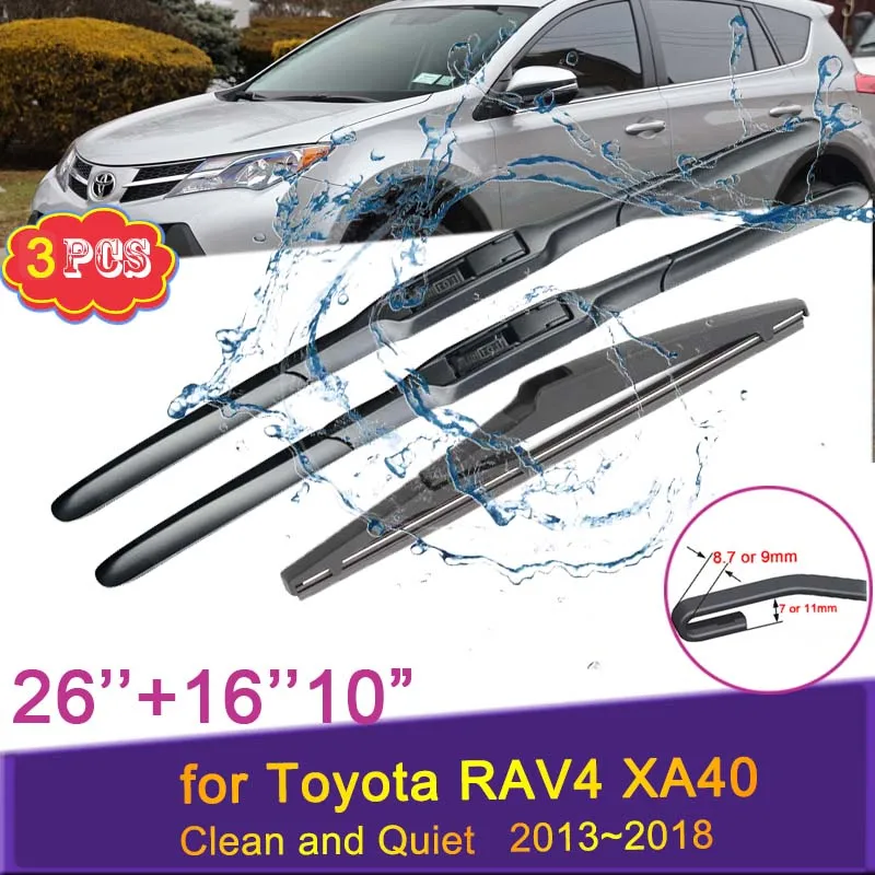 3xCarWiperBladesforToyotaRAV4RAV4XA4020132014201520162017