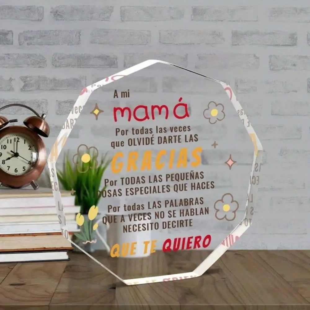 Acrylic Plaque Gift for Spanish Mothers - Birthday Decor from Daughter