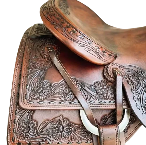 Premium Western Leather Horse Saddle – Reinforced Tree & Breathable Seat for Cowgirl Riding 4