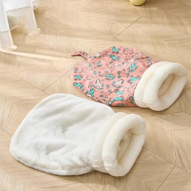 Cat Sleeping Bag Winter Soft Fluffy Thickened Pet Pocket Nest Bed Kitten Puppy Comfortable Warm Nest for Small Medium Dogs Cats 5