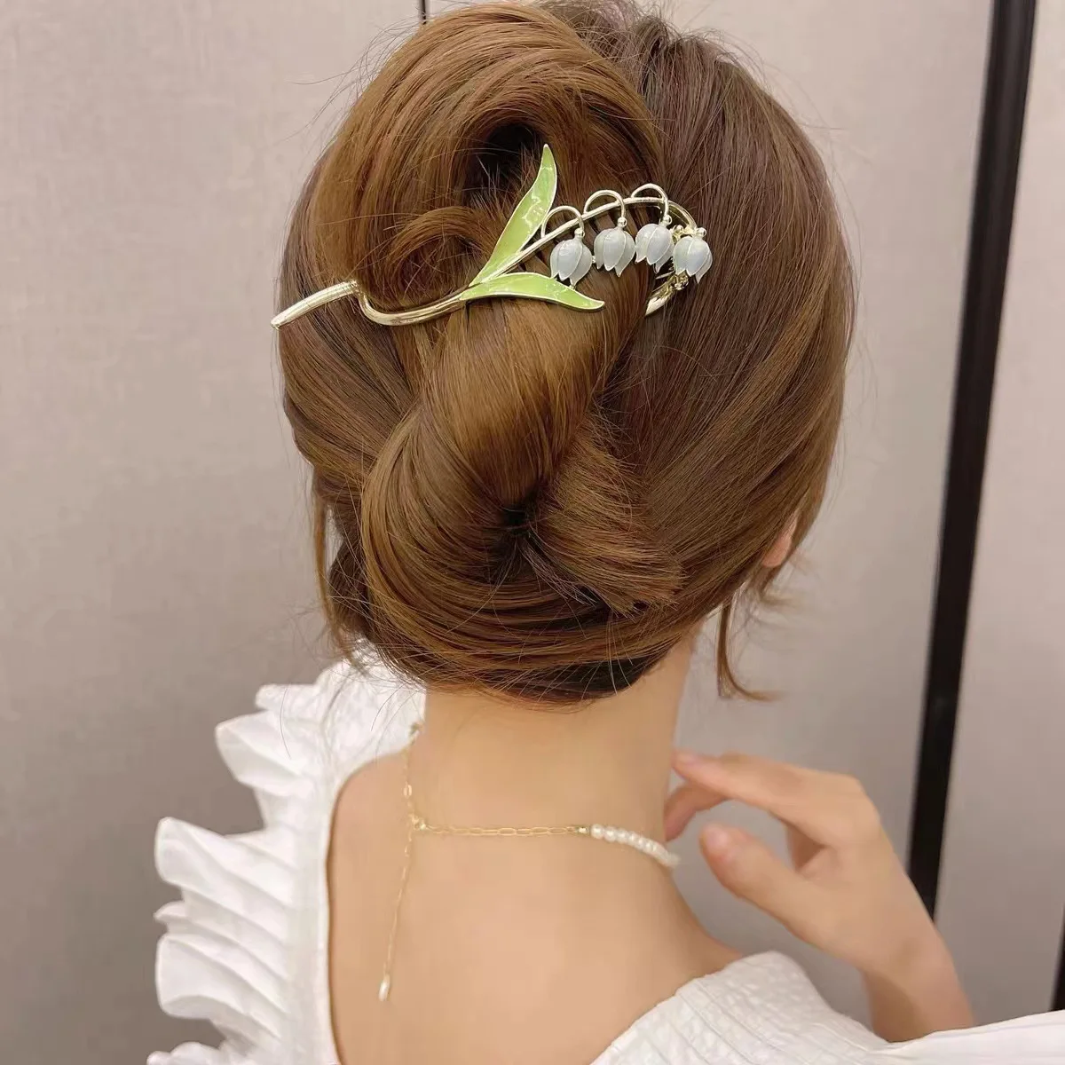 Ponytail Hair Clips Floral Design