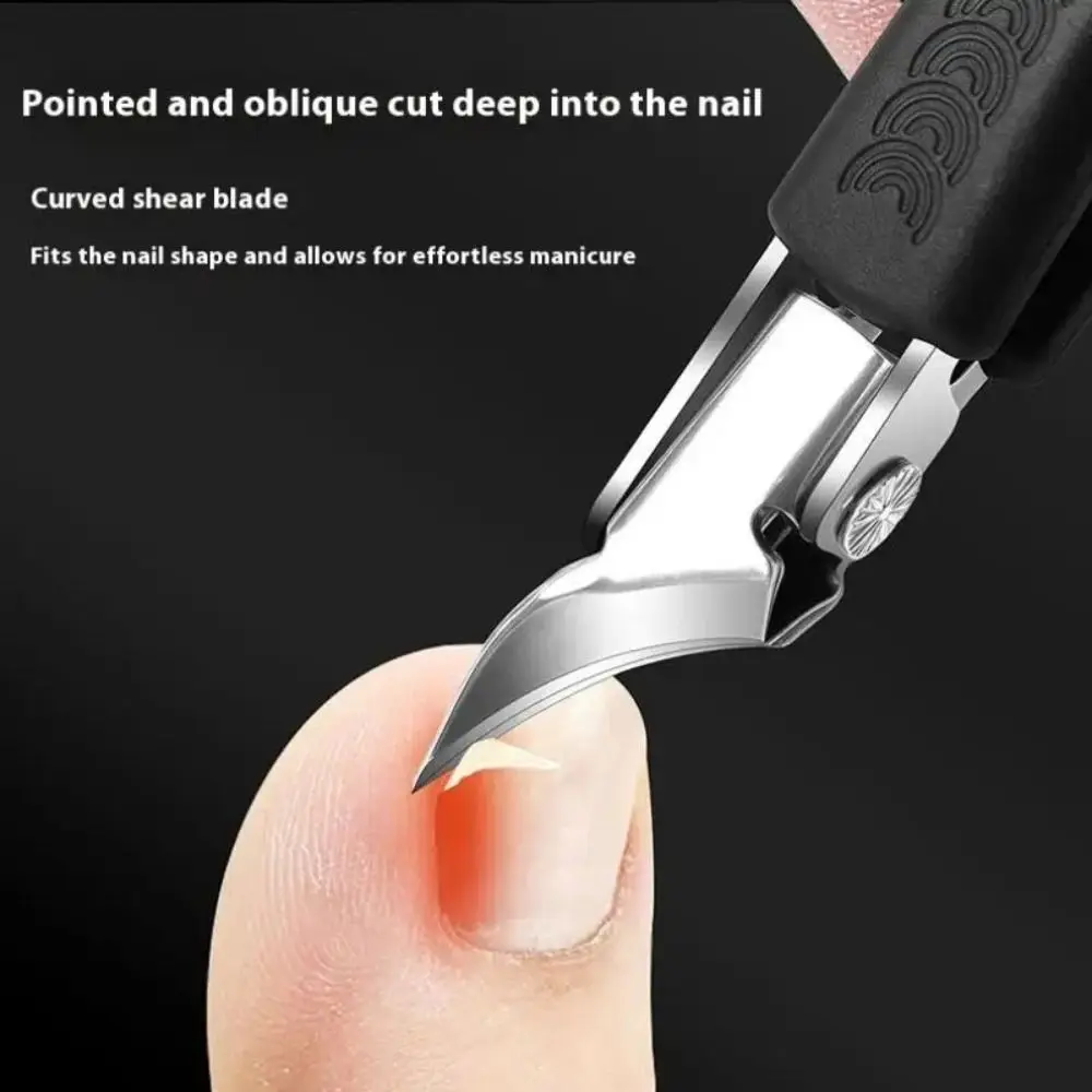 Professional Anti-Splash Slant Edge Nail Clipper Stainless Steel Trim Nails Fingernail Clipper Eagle Beak Manicure Tool