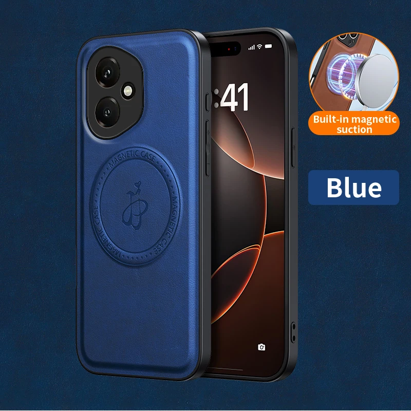 PU Leather Wireless Charging Magnetic Case for Hon...