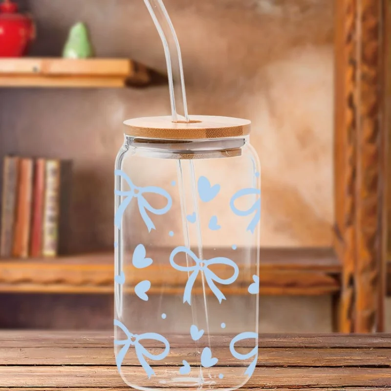 UV DTF Pink Strawberry Cherry Bow Transfer Sticker For Glass Libbey Cup Wraps Can Bottle Selfadhesive Washable Sweet stickers