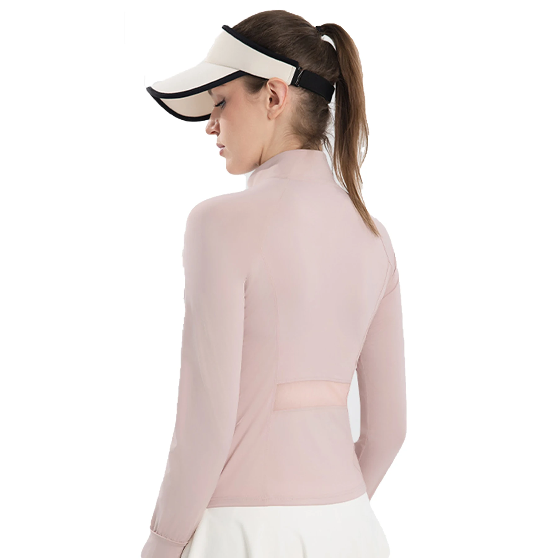 Moda Feminina de Verão: Jaqueta Curta com Gola Alta e Bloco de Cores — Ideal para Lazer ao Ar Livre, Yoga e Roupas Esportivas