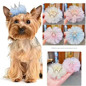cute lace Pet Dog Cat Hair Decoration Butterfly Hairpin Dress-up Small and Medium-sized Pet Hair Clip Pet Grooming Accessories