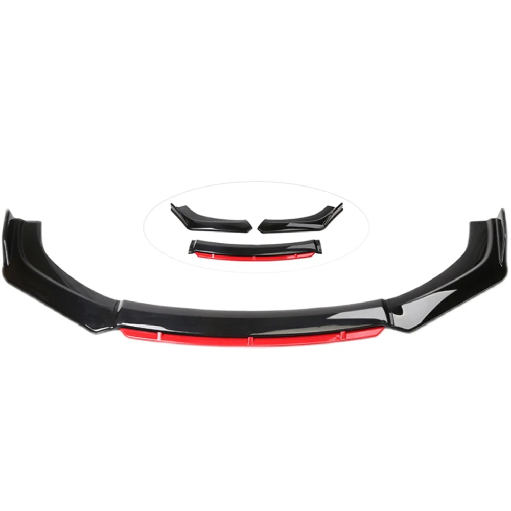 Universal Car Front Bumper Lip Chin Spoiler Splitter Diffuser Bodykit Exterior Accessories Parts 4Pcs/Set