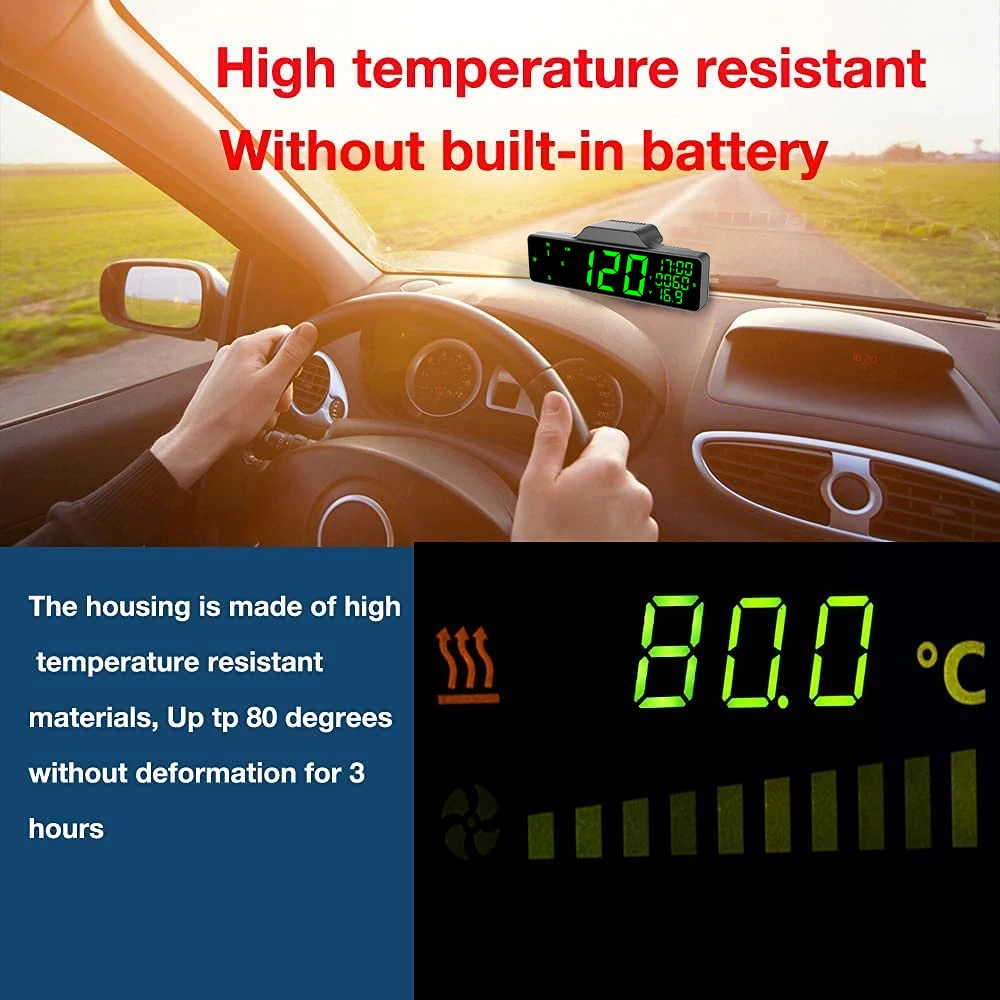 GPS ӵ C3060 ӵ  Ÿ ϸ HUD ÷  ӵ ˶ MPH KMH  ÷, ħ ð 
