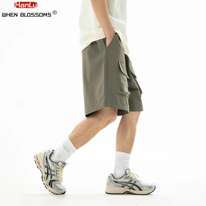 Male Outdoor Casual Fashion Cargo Shorts 2024 Summer New  Multiple pockets Design Shorts Men's  Leisure knee length Shorts