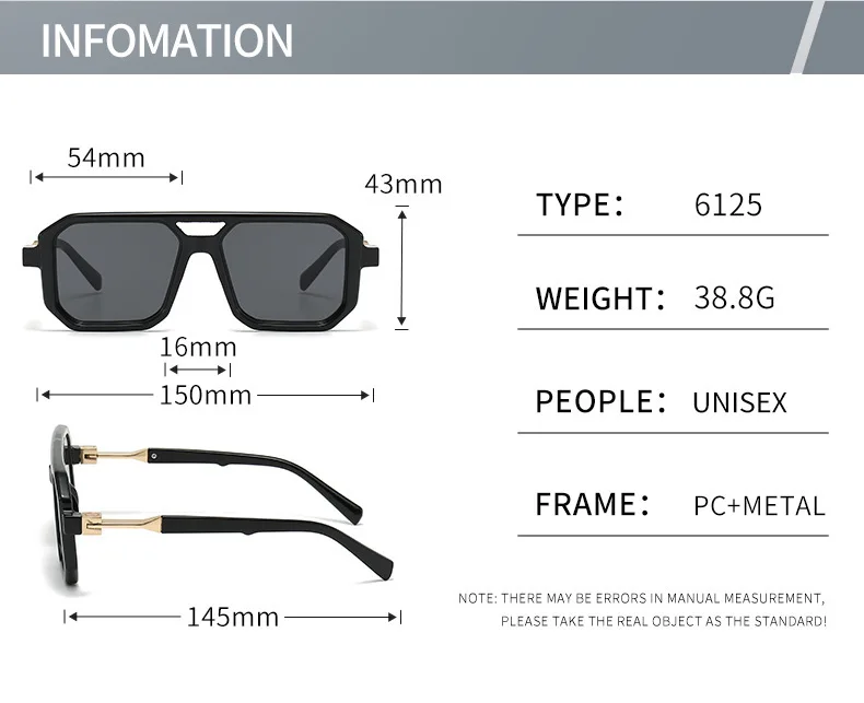 2024 Square Sunglasses for Men
