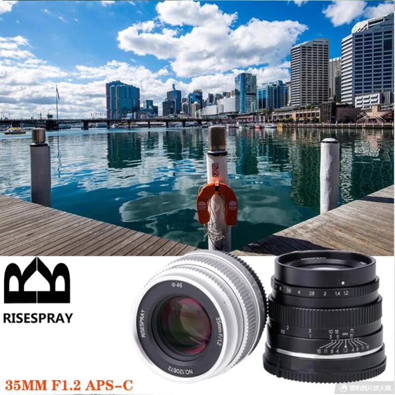 Risespray 35 Millimetri F1.2 Prime Lens Per Sony E-Mount Per M4/3 Per Fuji Xf Aps-C Macchina Fotografica Manuale Mirrorless Obiettivo Del Fuoco Fisso 