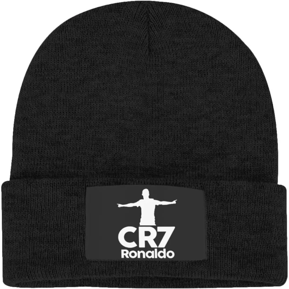 Ronaldo #7 Cappelli Lavorati A Maglia Per Adulti Berretto Casual Unisex, Passamontagna, Mezza Passamontagna