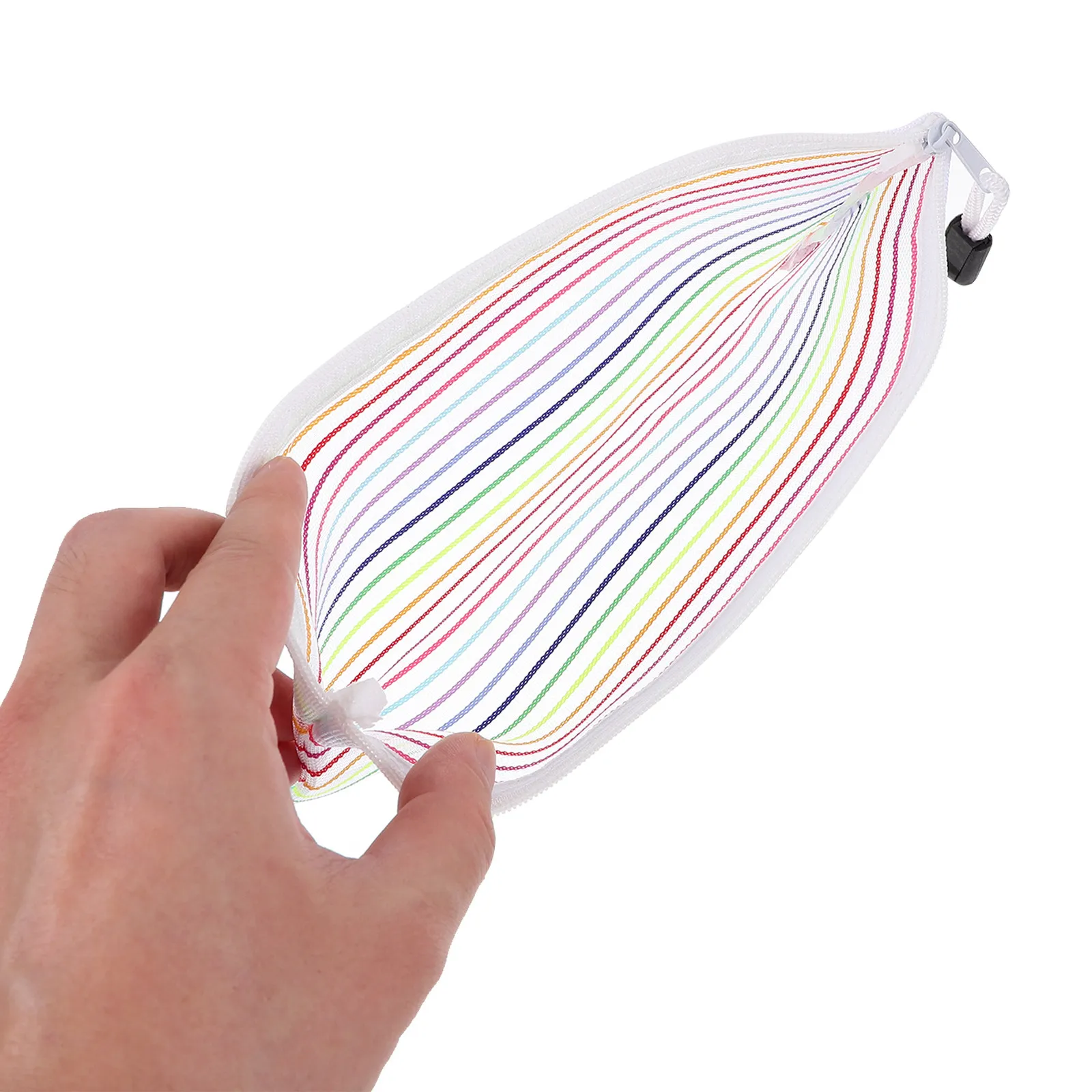 6Pcs 옥스포드 천 알루미늄 합금 머니 백 지폐 파우치(영수증용 지퍼 포함) 수..