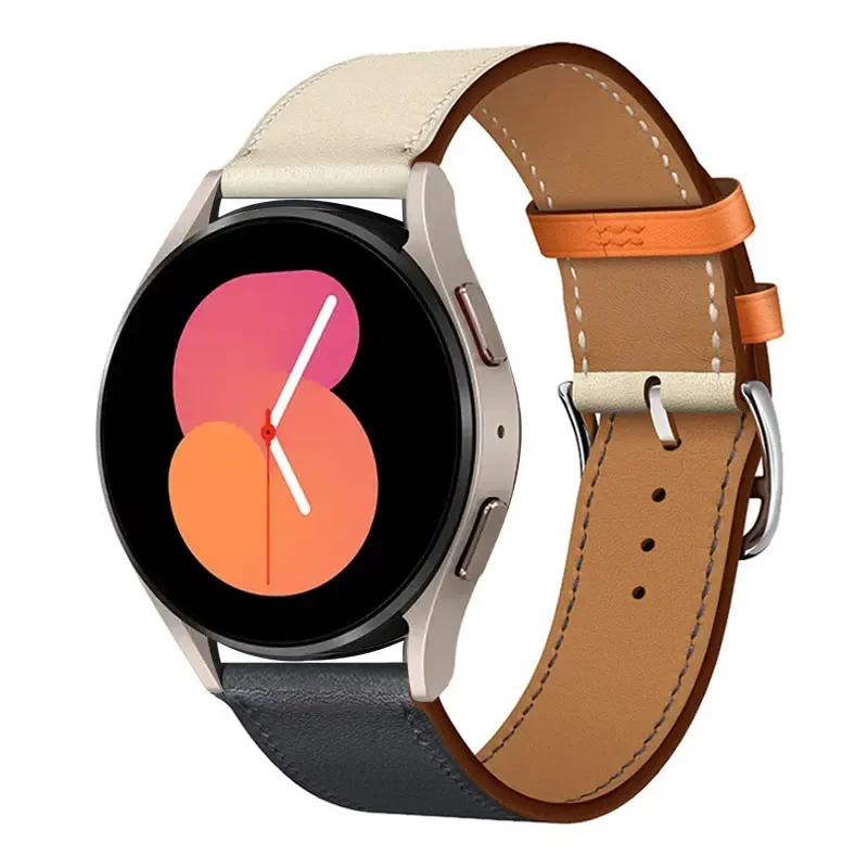 Premium Leather Watch Band Strap - Sporty and Elegant Design, 20-22mm Adjustable Size,
