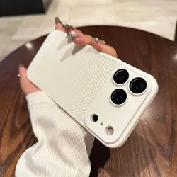 Heat Dissipation Hard Phone Case with Cooling Honeycomb Mesh Design - iPhone 17 Air (White)