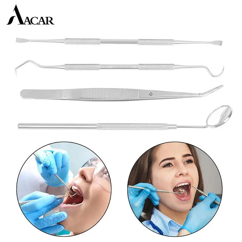 

1/3/4Pcs Teeth Cleaning Tools Dentist Tartar Scraper Scaler Plaque Remover Dental Hygiene Instruments Kit