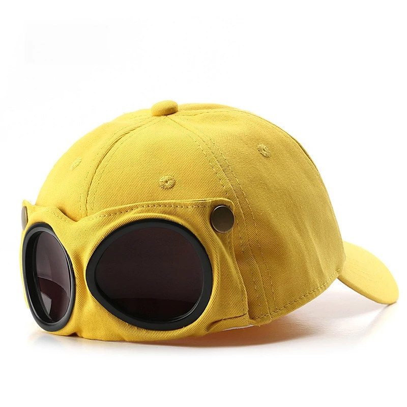 Men's Stylish Aviator Hat with Sunglasses and Versatile Baseball Cap