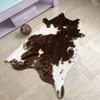 Simulated Cow Pattern Plush Carpet Area Rugs Bedside Keep Warm Print Imitation Home Floor Cushion Decorative 6