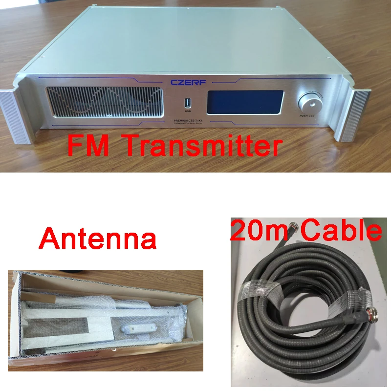 

Transmitter FM Radio 1000W High Power FM Broadcast Radio Station Transmitter with Outdoor Antenna and Cable Kit