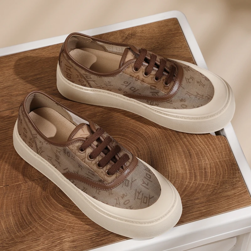 AUTUSPIN 4cm High Brand Women Sneakers Summer Breathable Comfy Ladies Mesh Shoes Outdoor Streetlish Flat Platform Canvas Sneaker