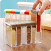 Transparent Spice Jar Set Salt and Pepper Seasoning Bottle Colorful Lid Kitchen Condiment Cruet Storage Container  Spice Rack 1
