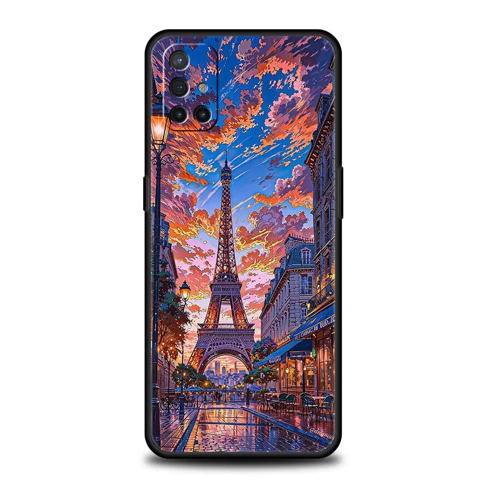 Red Umbrella Eiffel Tower Design Phone Case Cover