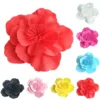 Exaggerated Large Flower Turban Cap Women Tea Party Wedding Flower Cocktail Mesh Feathers Hair Clip Church Ladies Accesorios 5
