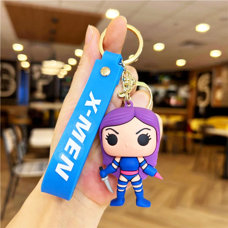 X-Men keychain couple car bag charm Marvel surrounding 3D