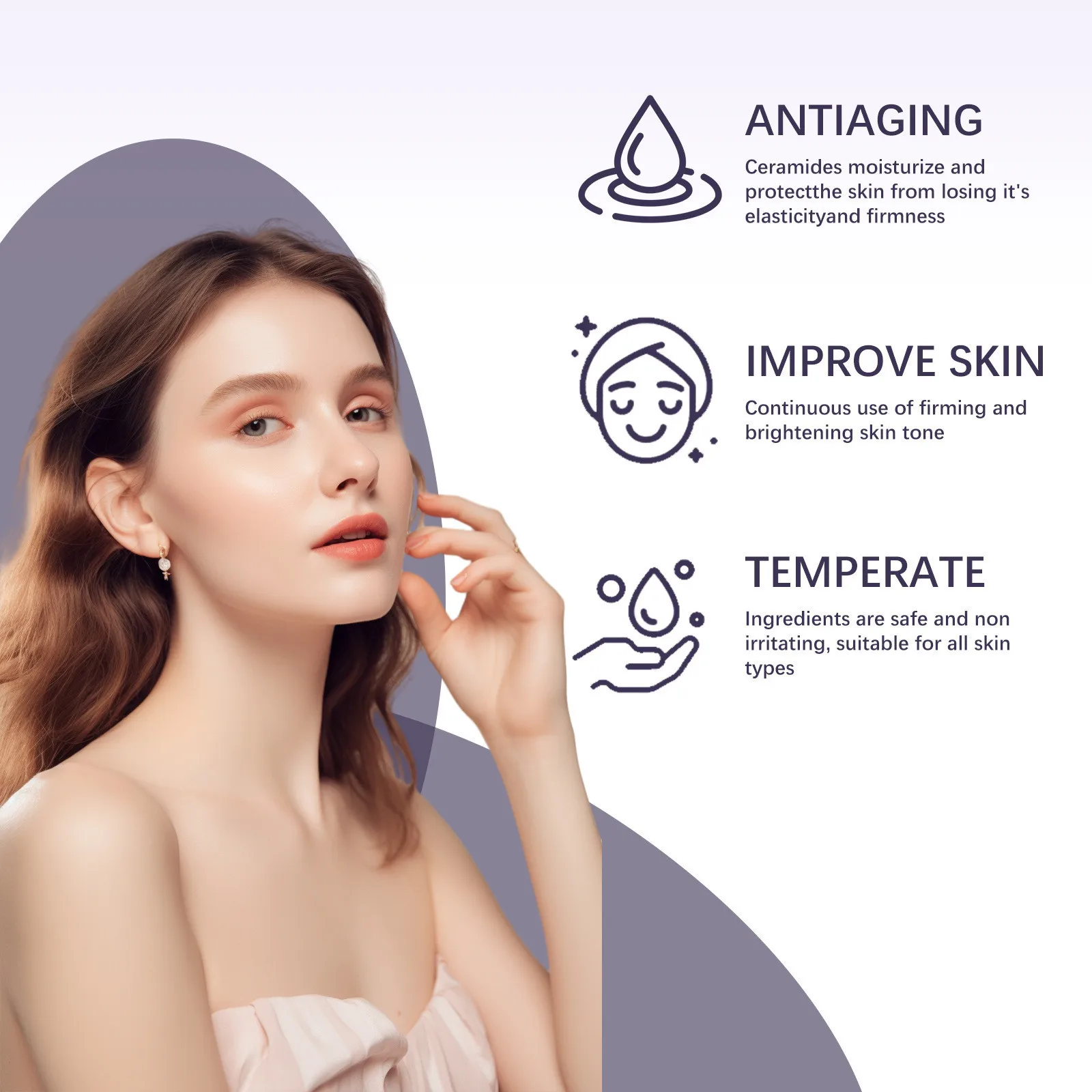 B3 Purple Bottle Serum Facial Essence, Improve Uneven Skin and texture Multi Effect Moisturizin Tightening Increasing Elasticity 4