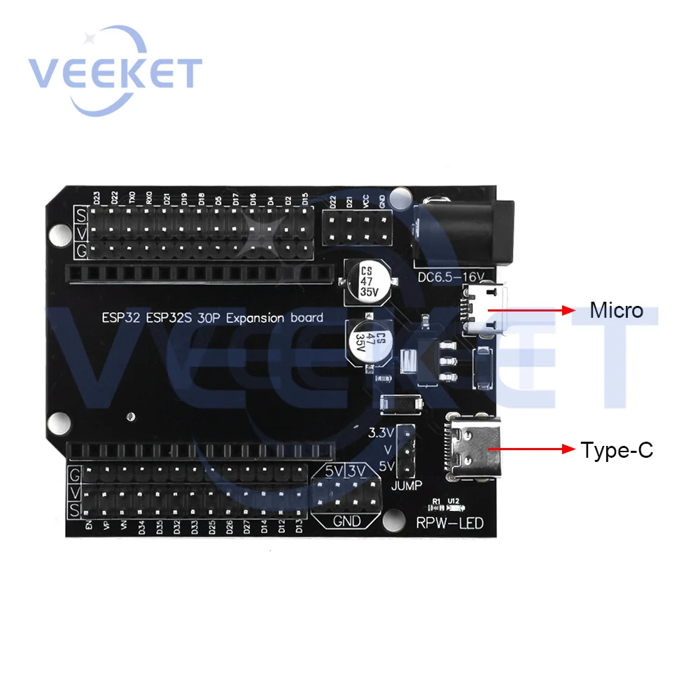 Freenove ESP32用拡張ボード Freenove Breakout Board for ESP32 / ESP32-S3 WROVER WROOM