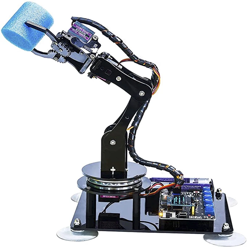 Adeept Arduino Compatible Diy 5-axis Robotic Arm Kit For Arduino Uno R3 ...