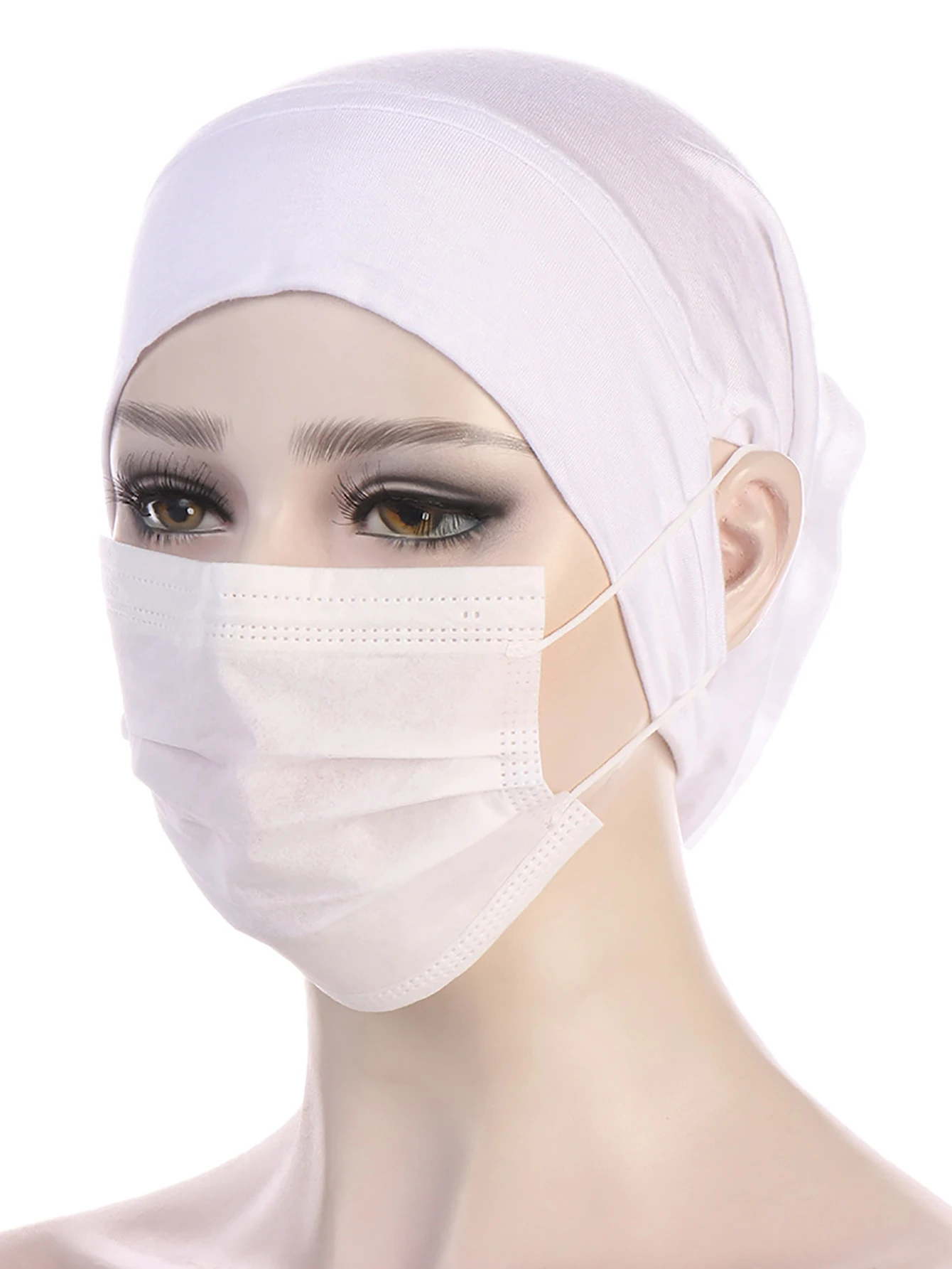 Muslim Headwear Women's Hijab Islamic Under Scarf Undercap With Ear Hole Hijab Caps Bandanas For Hijabs