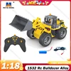 Huina 1532 1/18 Rc Bulldozer Alloy Tractor Model RC Crawler 2.4G Radio Controlled Cars Trucks Engineering Cars Children Toys Boy 1