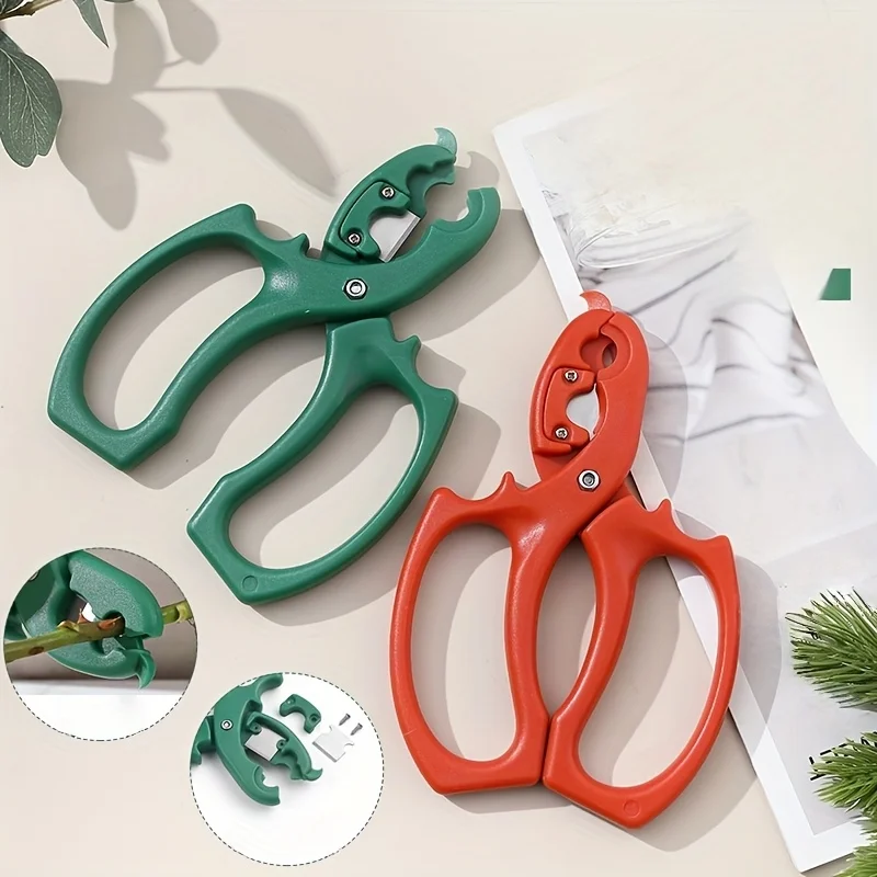 1pc 꽃가위 2-in-1 꽃가지 가지치기 가위 스테인레스 스틸 원예 가위 꽃집을 위한 장미 가시 제거기