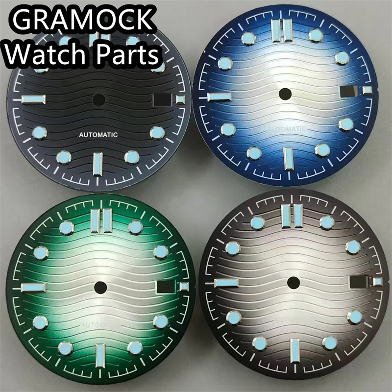 GRAMOCK 31mm 다이얼 그라데이션 컬러 블루 루미너스 핏 NH35 무브먼..