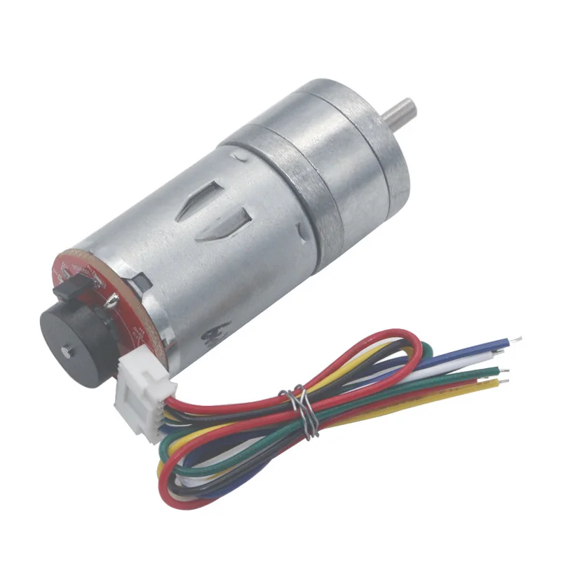 Redução dc Hall Motor com Codificador Disco de Medição de Velocidade Torque Forte Chassi de Corrida 12v 6v 24v Jga25370