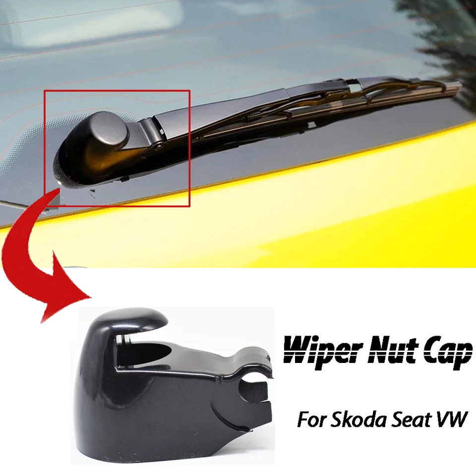 Qinghengyong tergicristallo Posteriore Braccio Dado Coperchio della Spazzola Braccio Copertura Dado per Caddy per Touran per Seat Leon Skoda Fabia 6Q6955435D