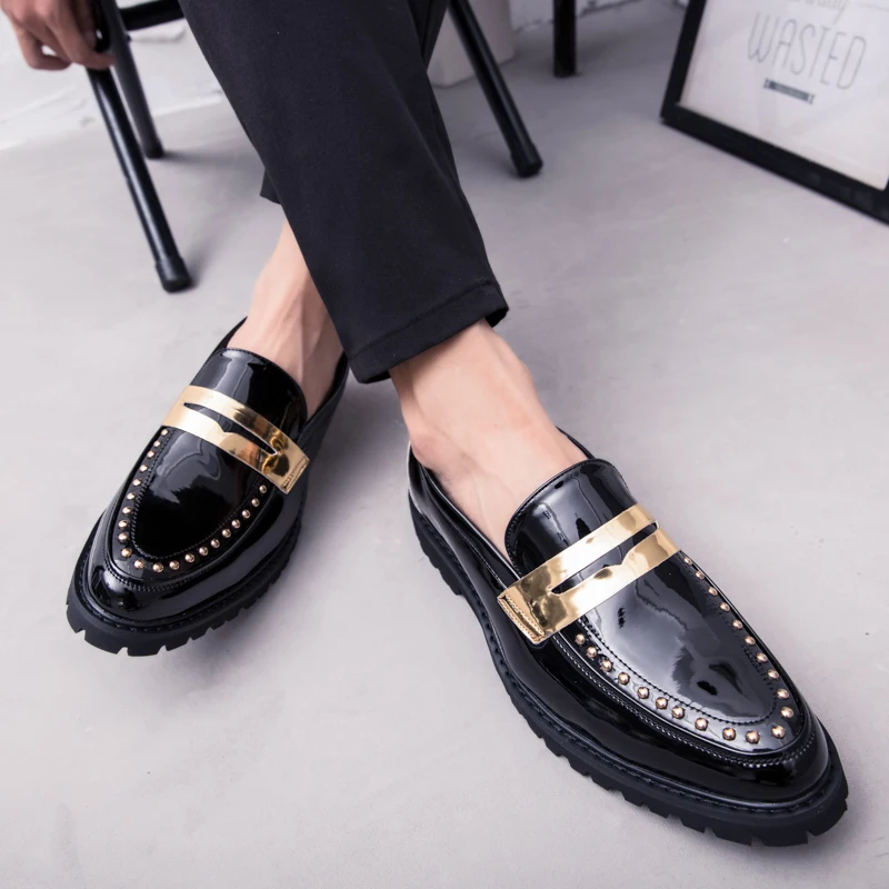 2024 Fashion Outdoor Leather Casual Fashion Le Fu Shoes Men's Comfortable Men's Work Business Casual Shoes Formal Shoes 2