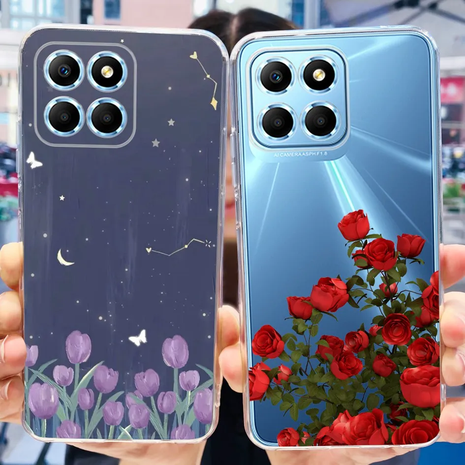 Fashion Butterfly Flower Soft Silicone Shockproof Phone Case Cover