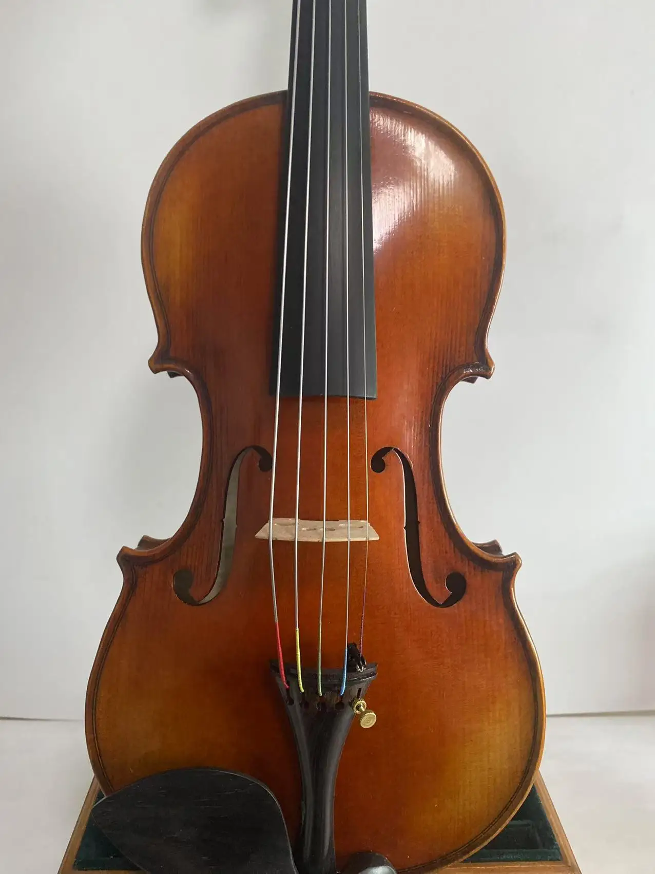 Strad style Master 5 strings violin ,huge and powerful sound flamed maple back