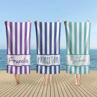 Striped Personalized Beach Towels, Custom Pool Towels for Kids/Adults, Bachelorette Gift, Wedding Gift, Girls Trip 2