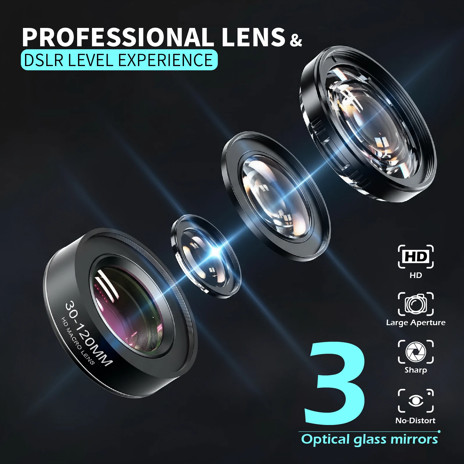 Universal 10X HD Macro Phone Lens with Clip-On Design for Enhanced Mobile Photography