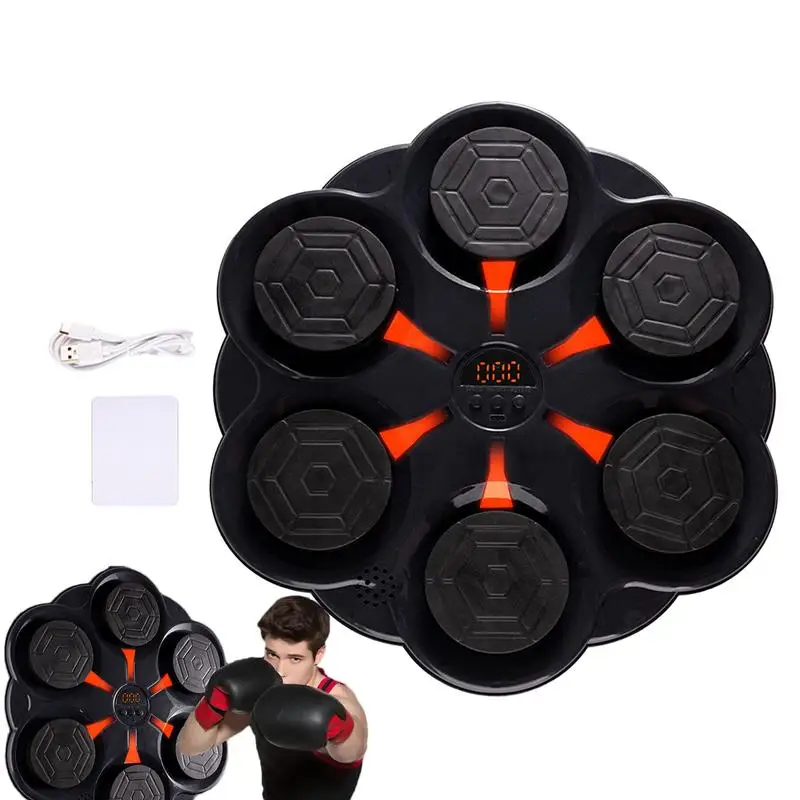 Boxing Music Workout Machine Wall Mounted Electronic Boxing Target Music Target for Adults Kids Interactive Punching Toy boxing punching bag music boxing toys