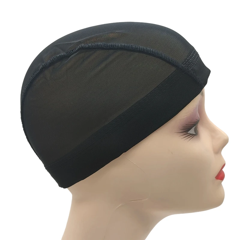 1/2Pcs Wig Caps Mesh Cap for Making Wig Stretchable Hairnets with Wide Elastic Band Mesh Dome Cap for Wigs S/M/L 3 Size