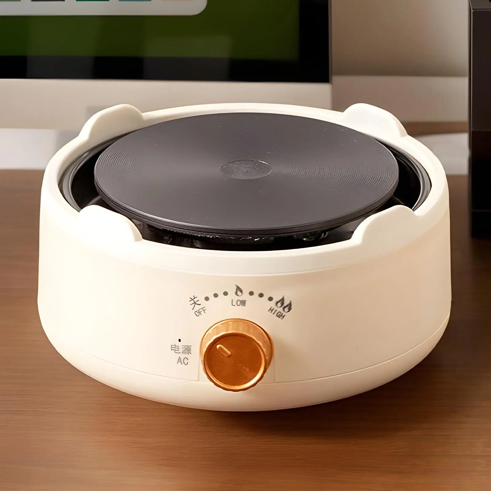 Small Hot Plate Single Electric Burner Coffee Heater With Adjustable Control Tea Kettle Warmer For Outdoor Hotel Camping Party